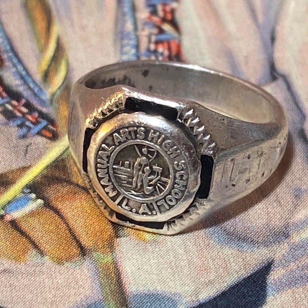Vintage Sterling Silver Manual Arts High School L.A. Class Ring
